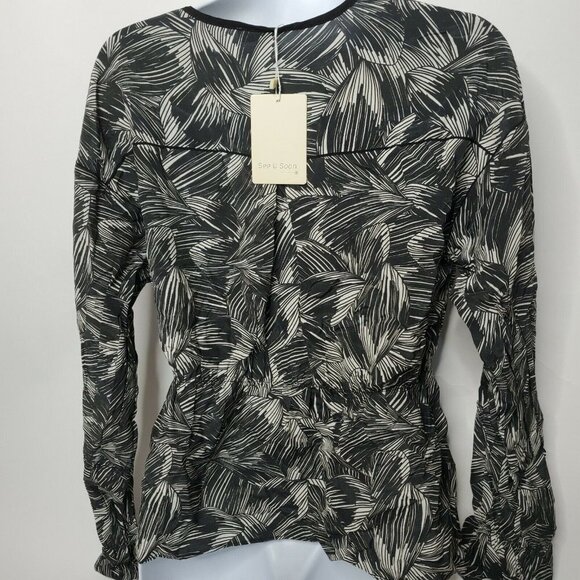 See U Soon Womens Small Printed Blouse New Palms - Picture 4 of 6